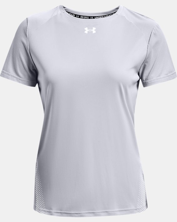 Women's UA Iso-Chill Training T-Shirt, Gray, pdpMainDesktop image number 4